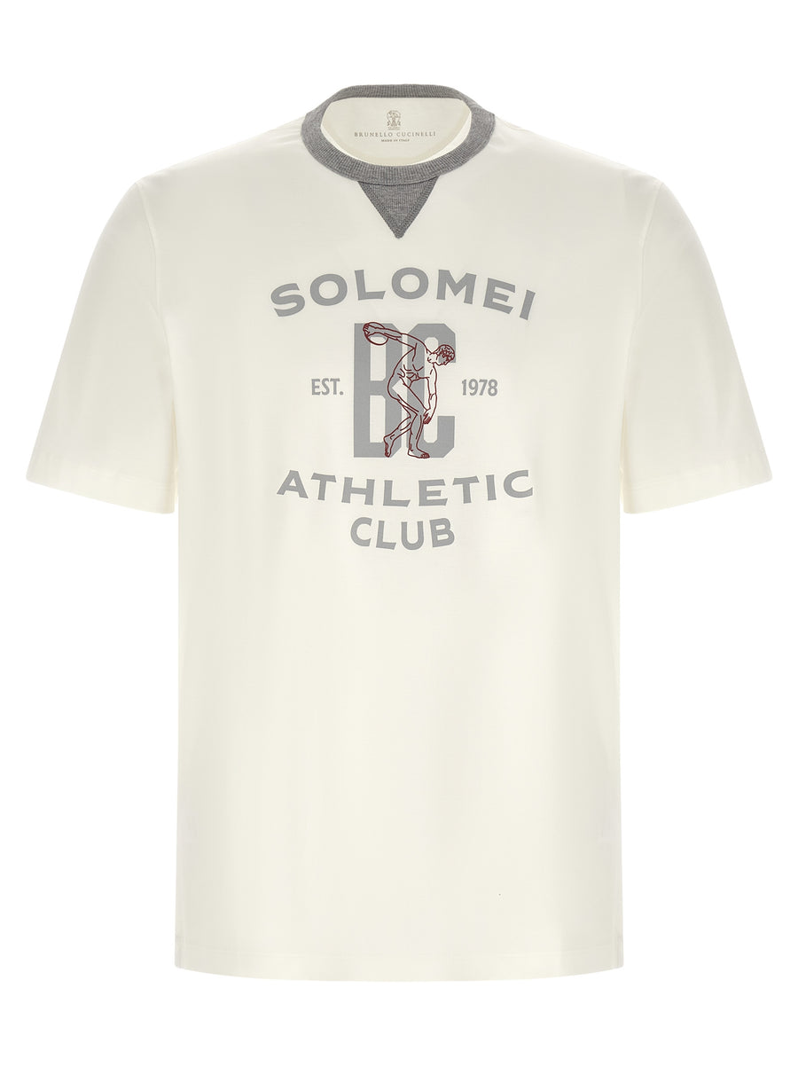 Brunello Cucinelli White Cotton T-Shirt