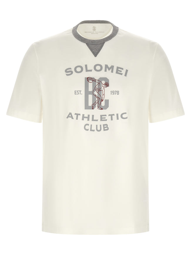 Brunello Cucinelli Weißes Baumwoll-T-Shirt