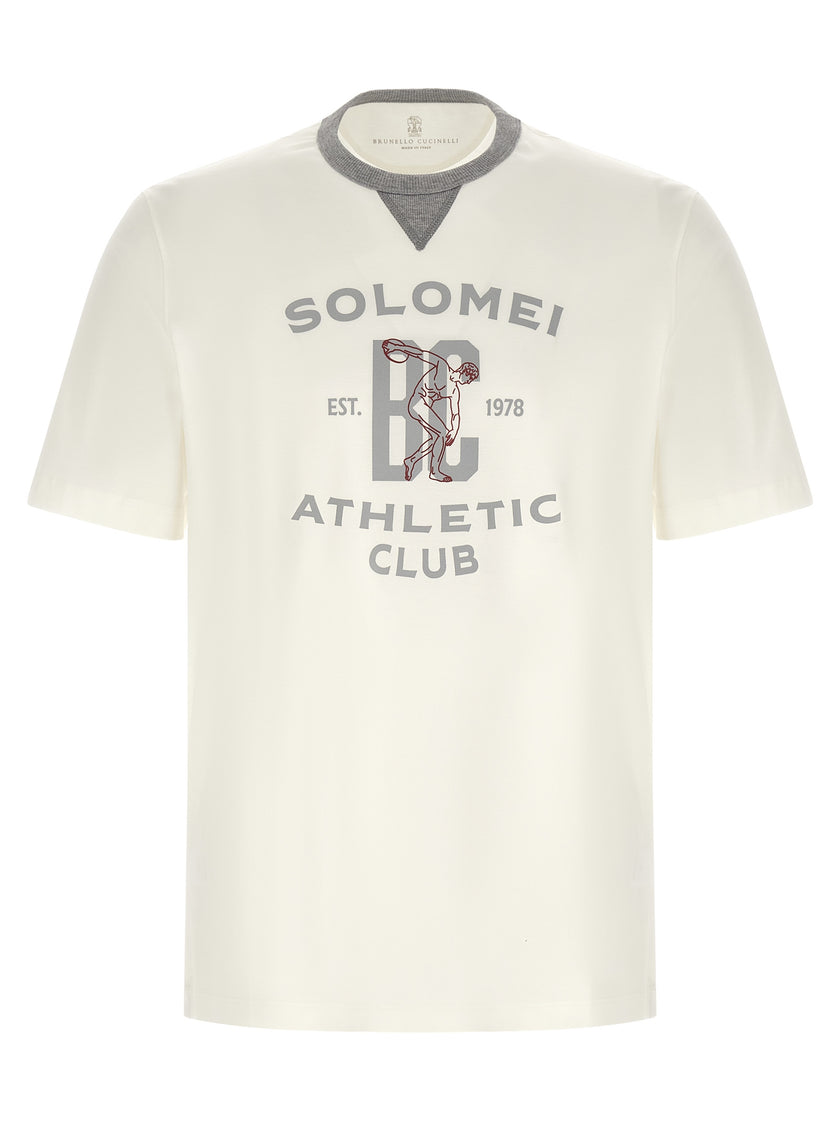 Brunello Cucinelli Weißes Baumwoll-T-Shirt