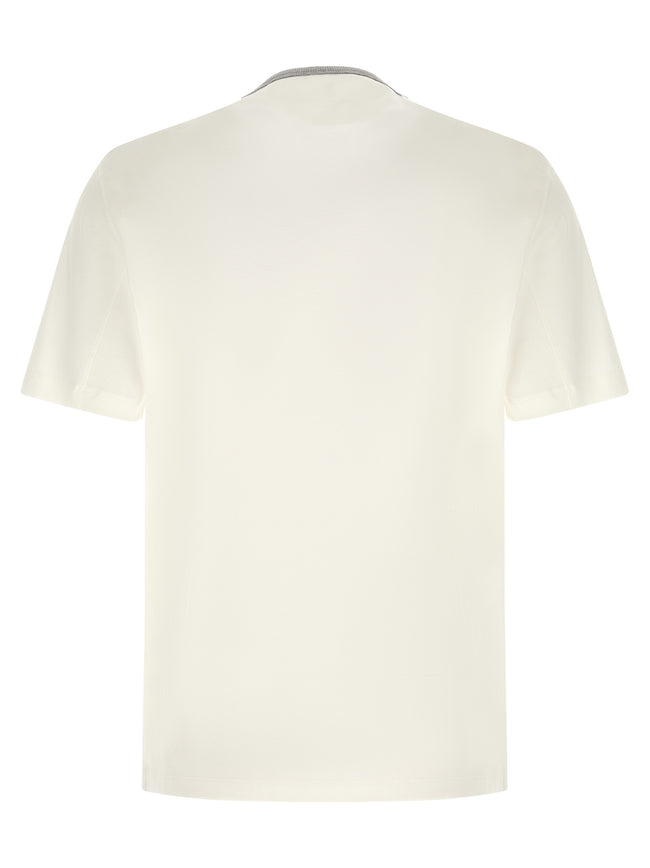 Brunello Cucinelli Weißes Baumwoll-T-Shirt