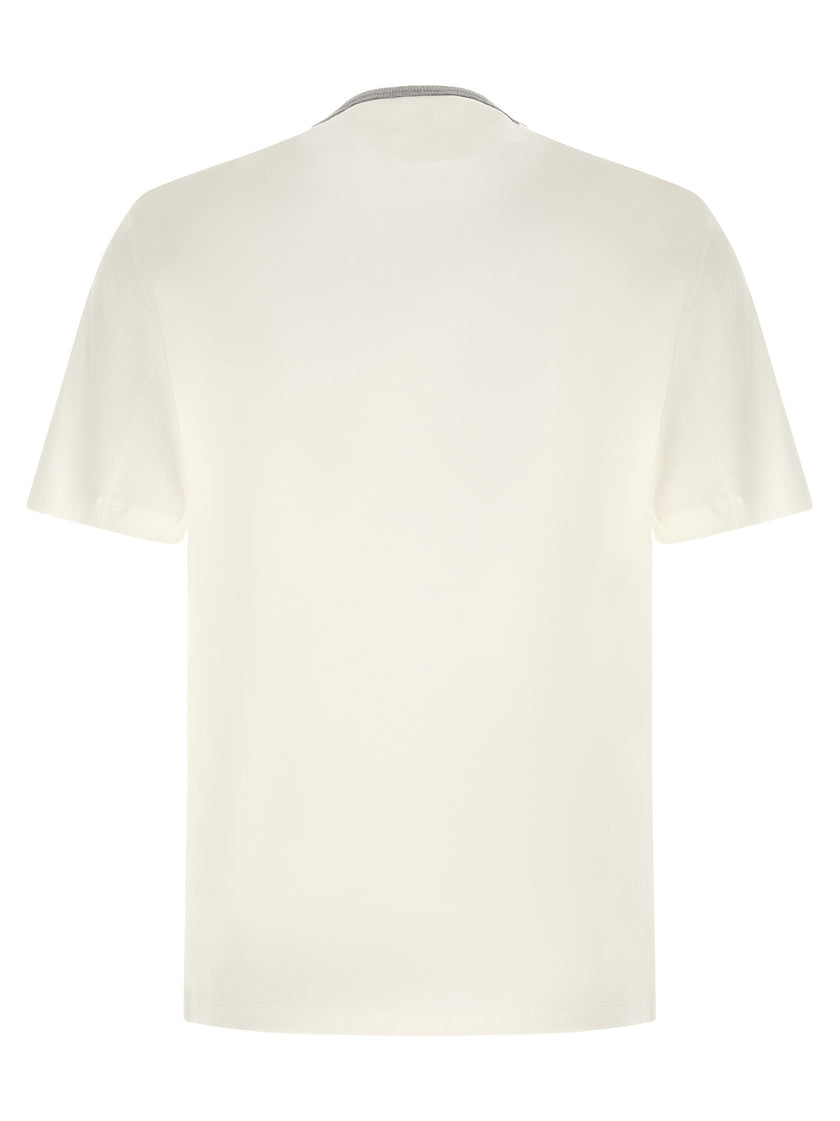 Brunello Cucinelli Weißes Baumwoll-T-Shirt