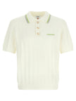 Casablanca Weißes Poloshirt aus Baumwolle