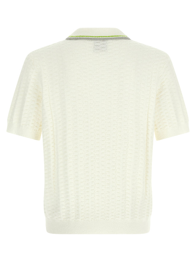 Casablanca Weißes Poloshirt aus Baumwolle
