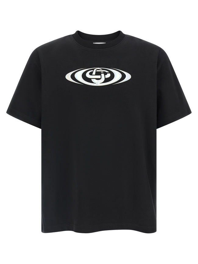 Casablanca Schwarzes Bio-Baumwoll-T-Shirt