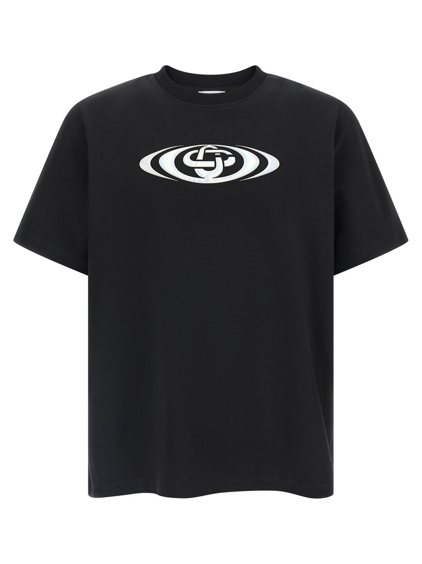 Casablanca Schwarzes Bio-Baumwoll-T-Shirt