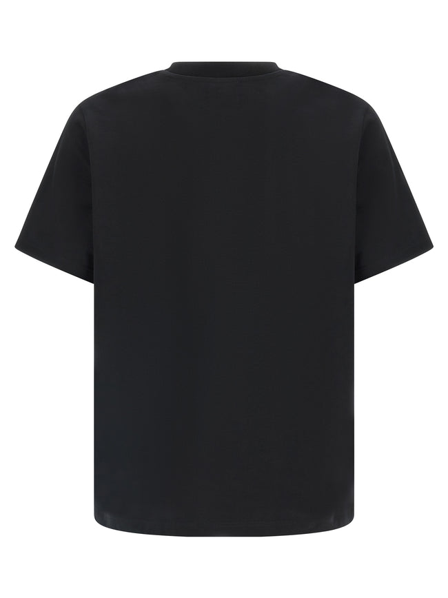 Casablanca Schwarzes Bio-Baumwoll-T-Shirt