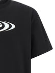 Casablanca Schwarzes Bio-Baumwoll-T-Shirt