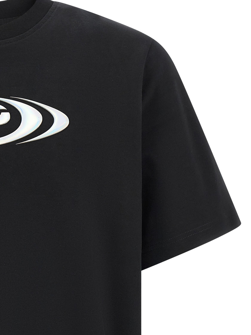 Casablanca Schwarzes Bio-Baumwoll-T-Shirt