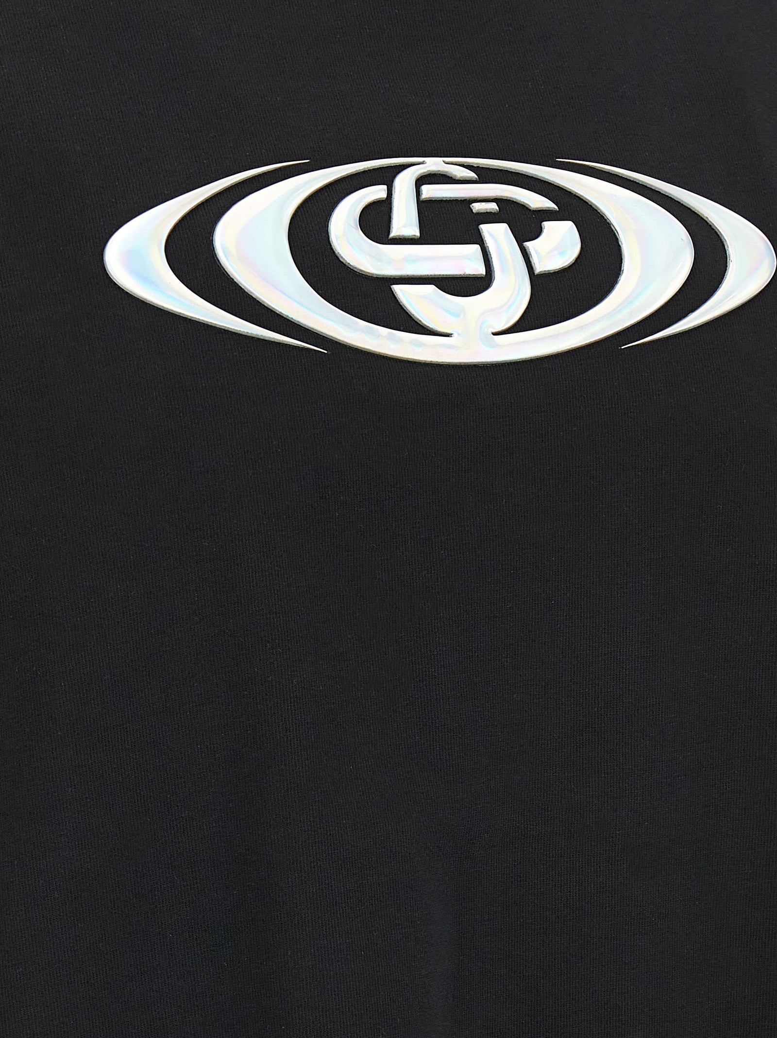 Casablanca Schwarzes Bio-Baumwoll-T-Shirt