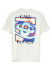 Casablanca Weißes T-Shirt aus Bio-Baumwolle