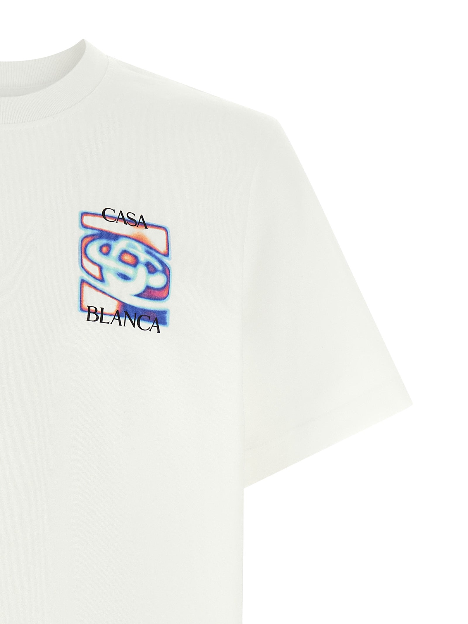 Casablanca Weißes T-Shirt aus Bio-Baumwolle