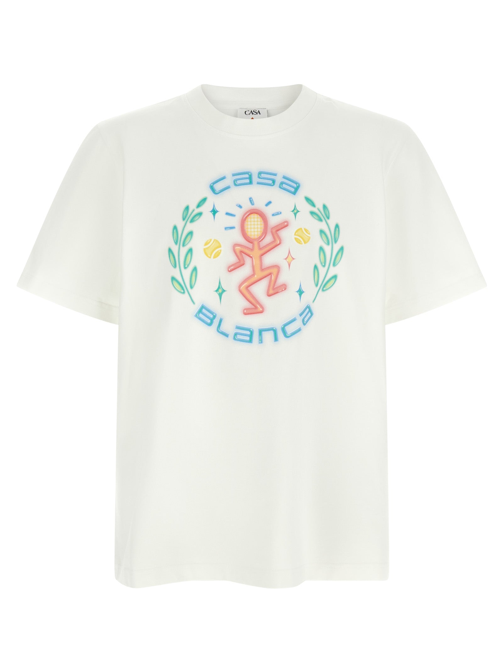 Casablanca Weißes T-Shirt aus Bio-Baumwolle