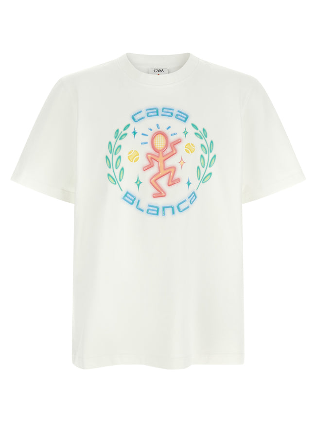 Casablanca Weißes T-Shirt aus Bio-Baumwolle