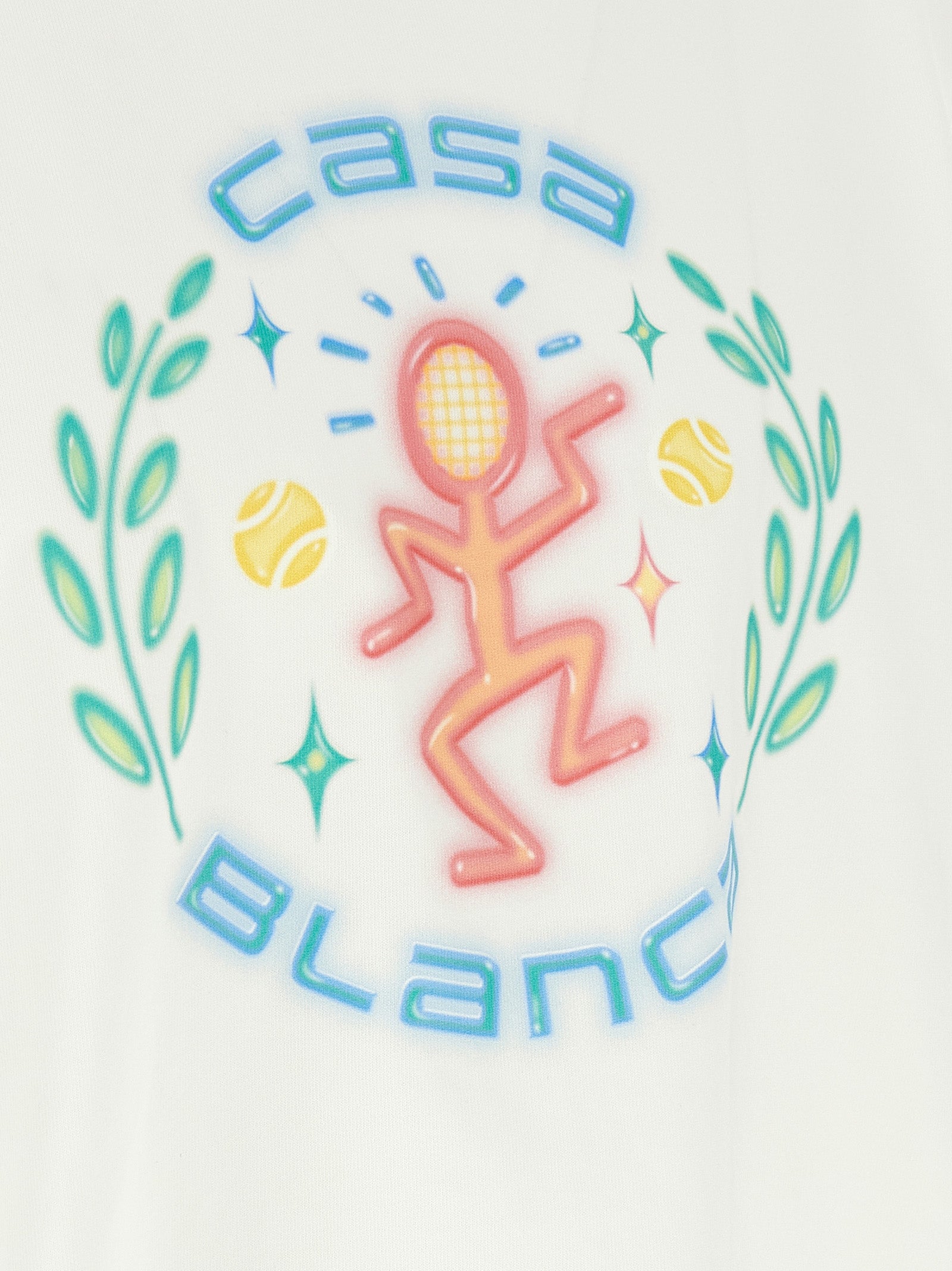 Casablanca Weißes T-Shirt aus Bio-Baumwolle