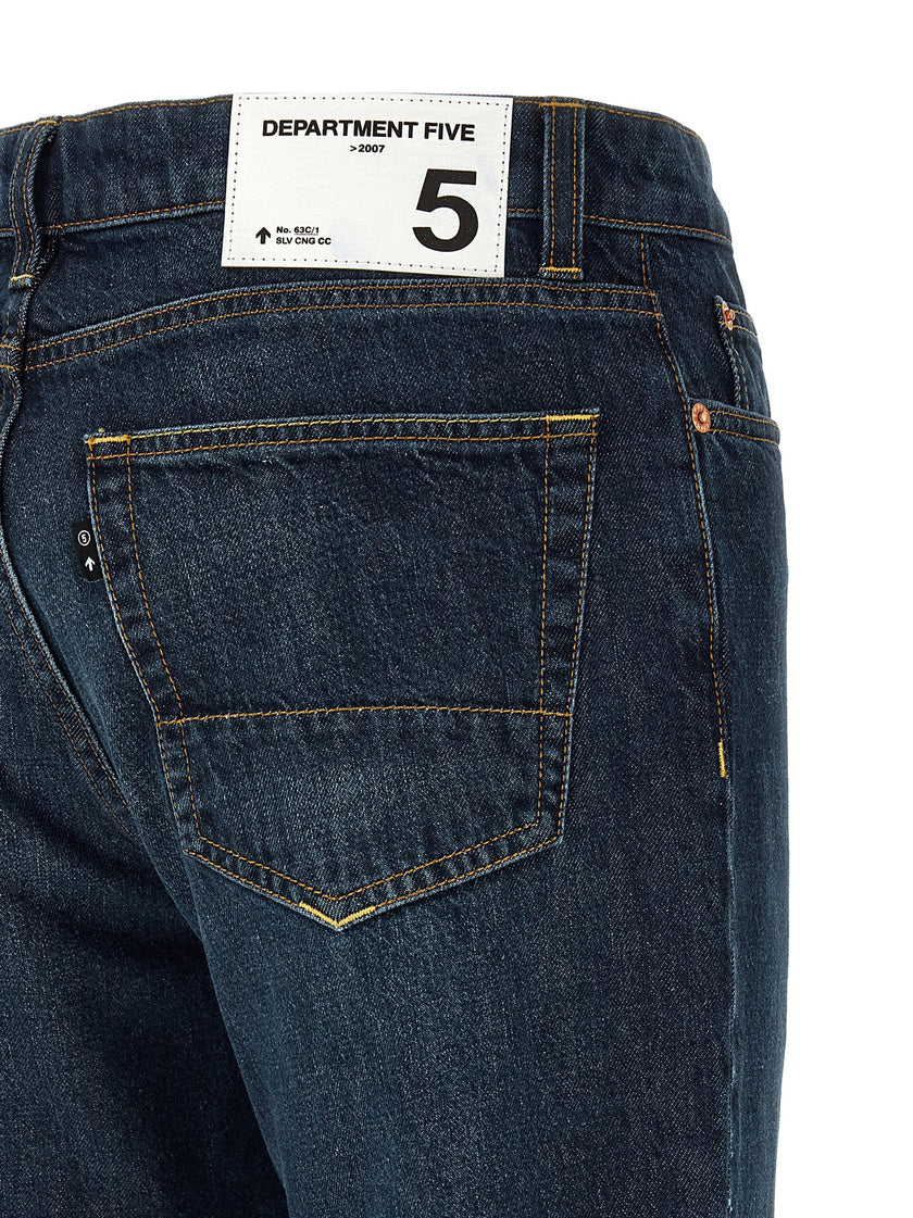 Department 5 Blaue Jeans aus Baumwolle im geraden Schnitt