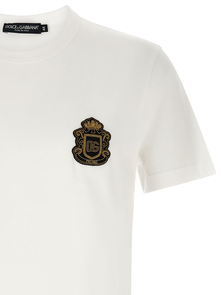 Dolce & Gabbana Weißes Baumwoll-T-Shirt