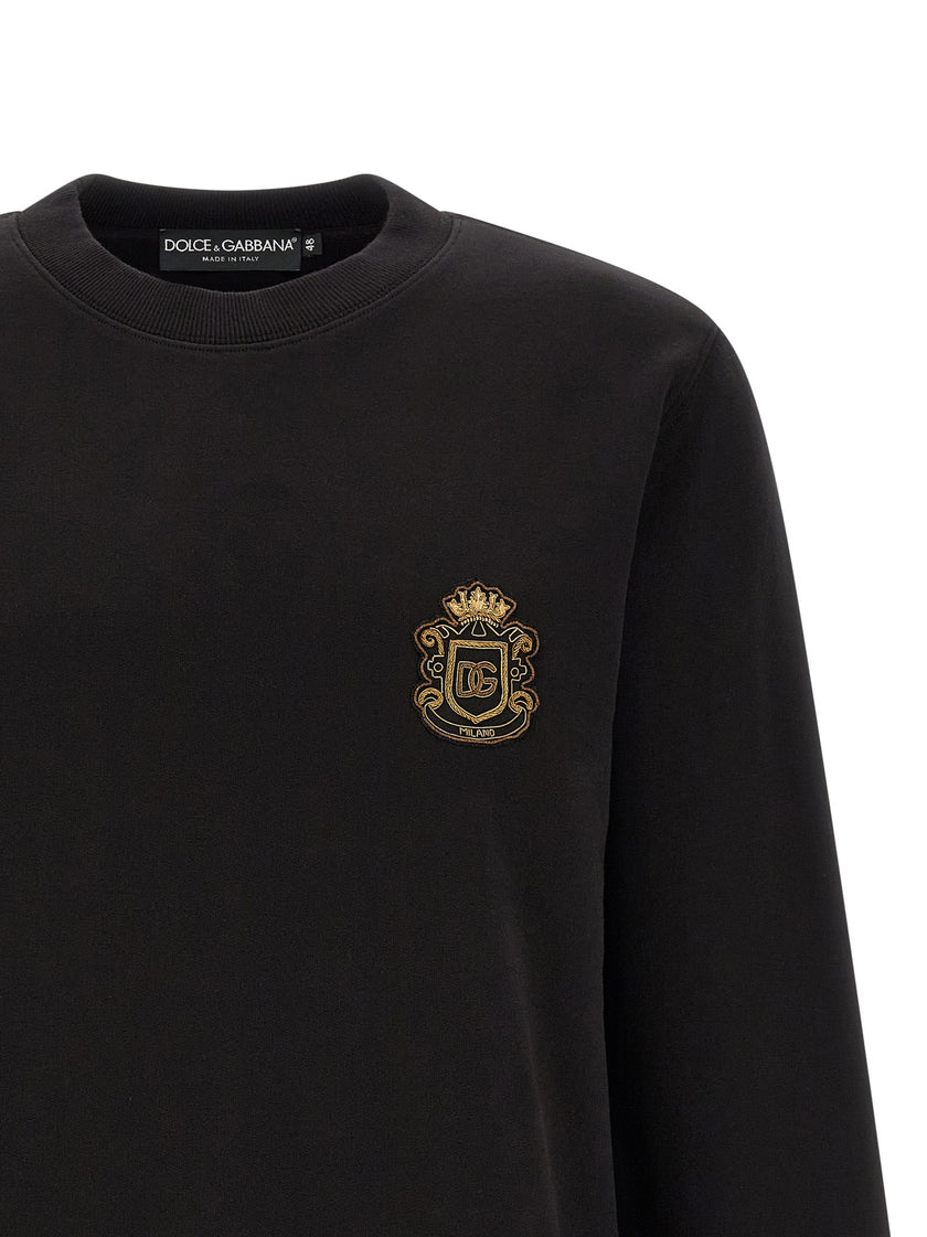 Dolce & Gabbana Schwarzer Baumwoll-Sweatshirt