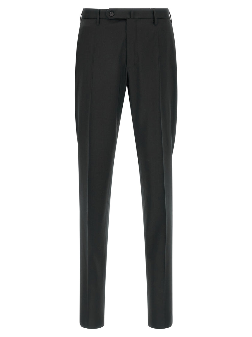 Incotex Schwarze Hose aus reiner Schurwolle