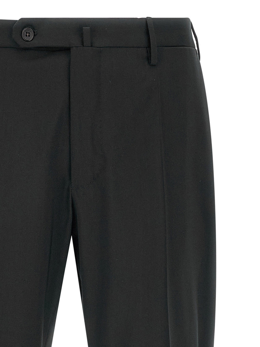 Incotex Schwarze Hose aus reiner Schurwolle
