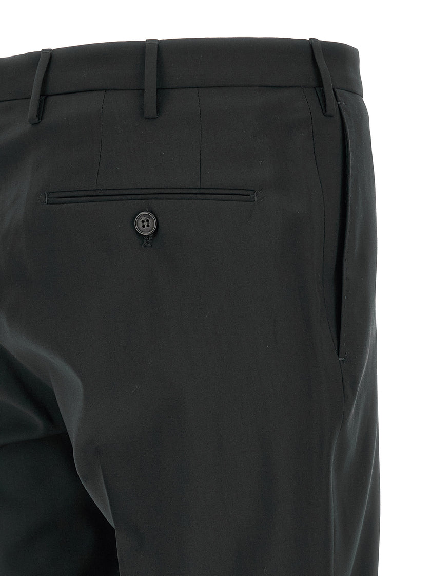 Incotex Schwarze Hose aus reiner Schurwolle