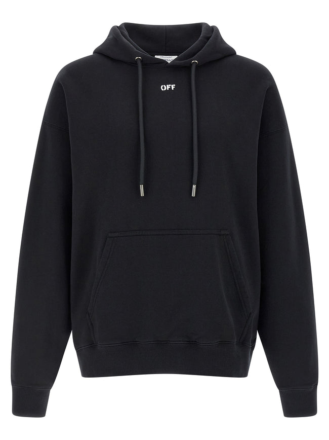 Off-White Schwarzer Baumwoll-Sweatshirt