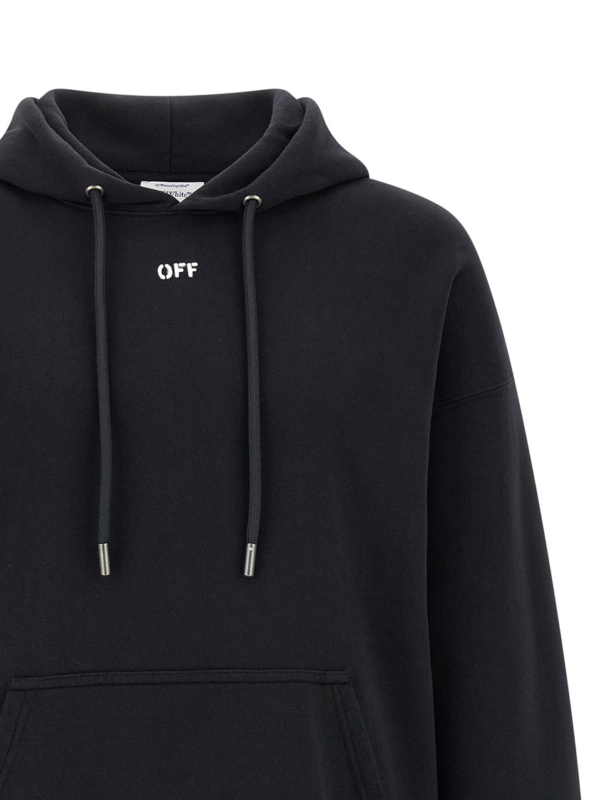 Off-White Schwarzer Baumwoll-Sweatshirt