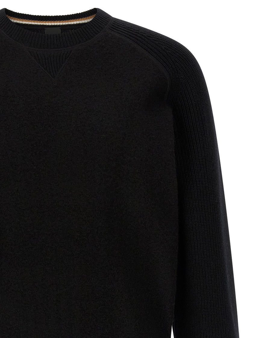Hugo Boss Schwarzer Cardigan aus Schurwolle