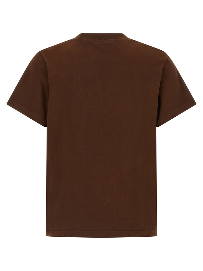 Entire Studios Braunes Baumwoll-T-Shirt
