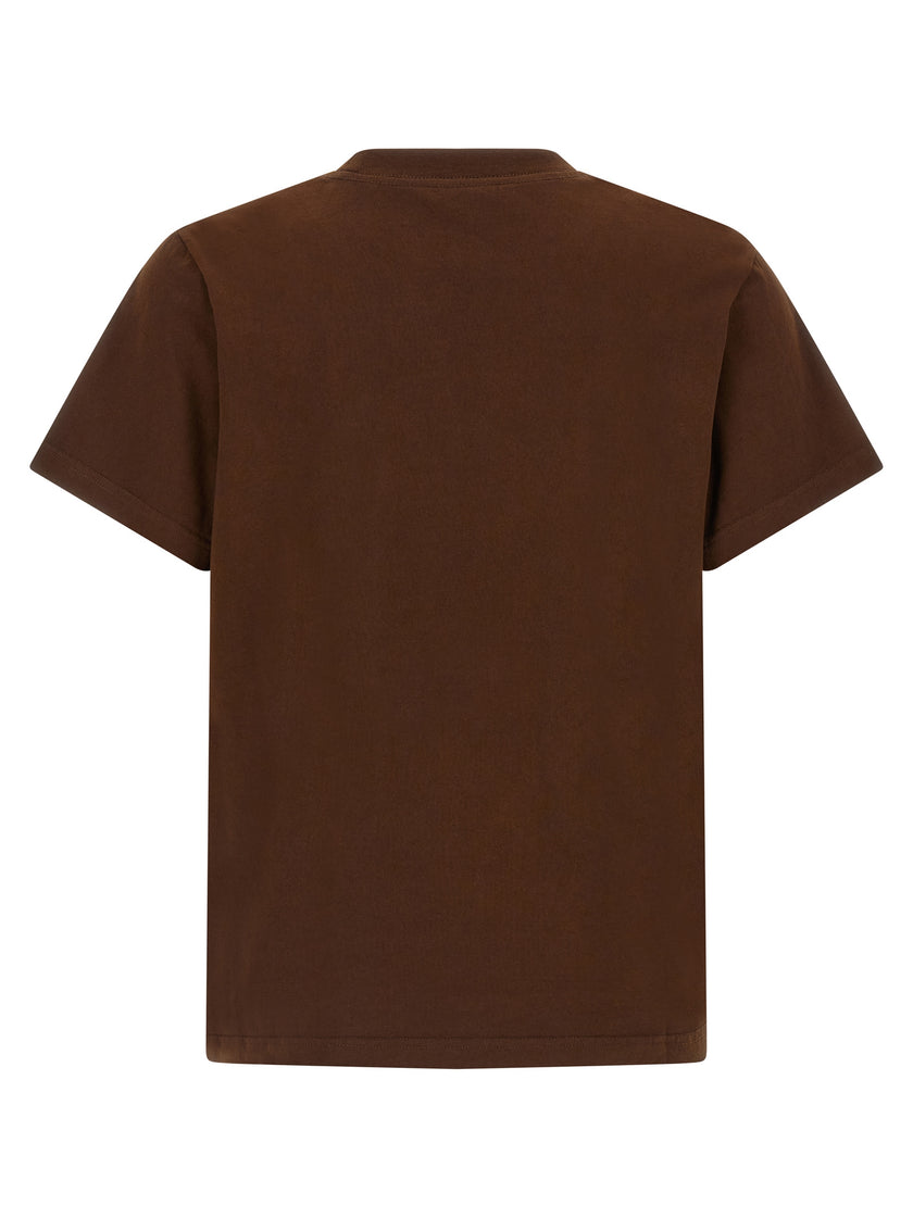 Entire Studios Braunes Baumwoll-T-Shirt