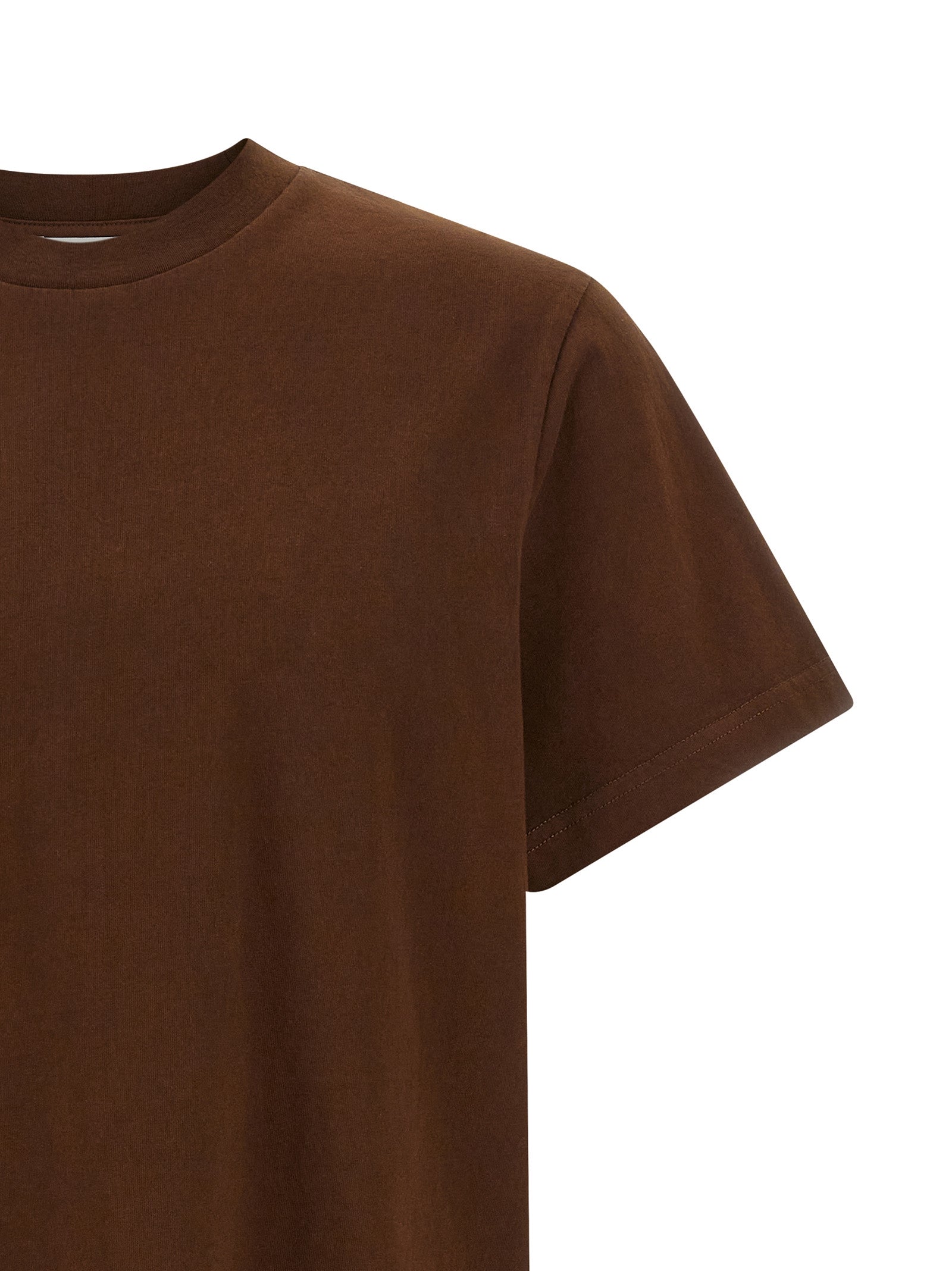Entire Studios Braunes Baumwoll-T-Shirt