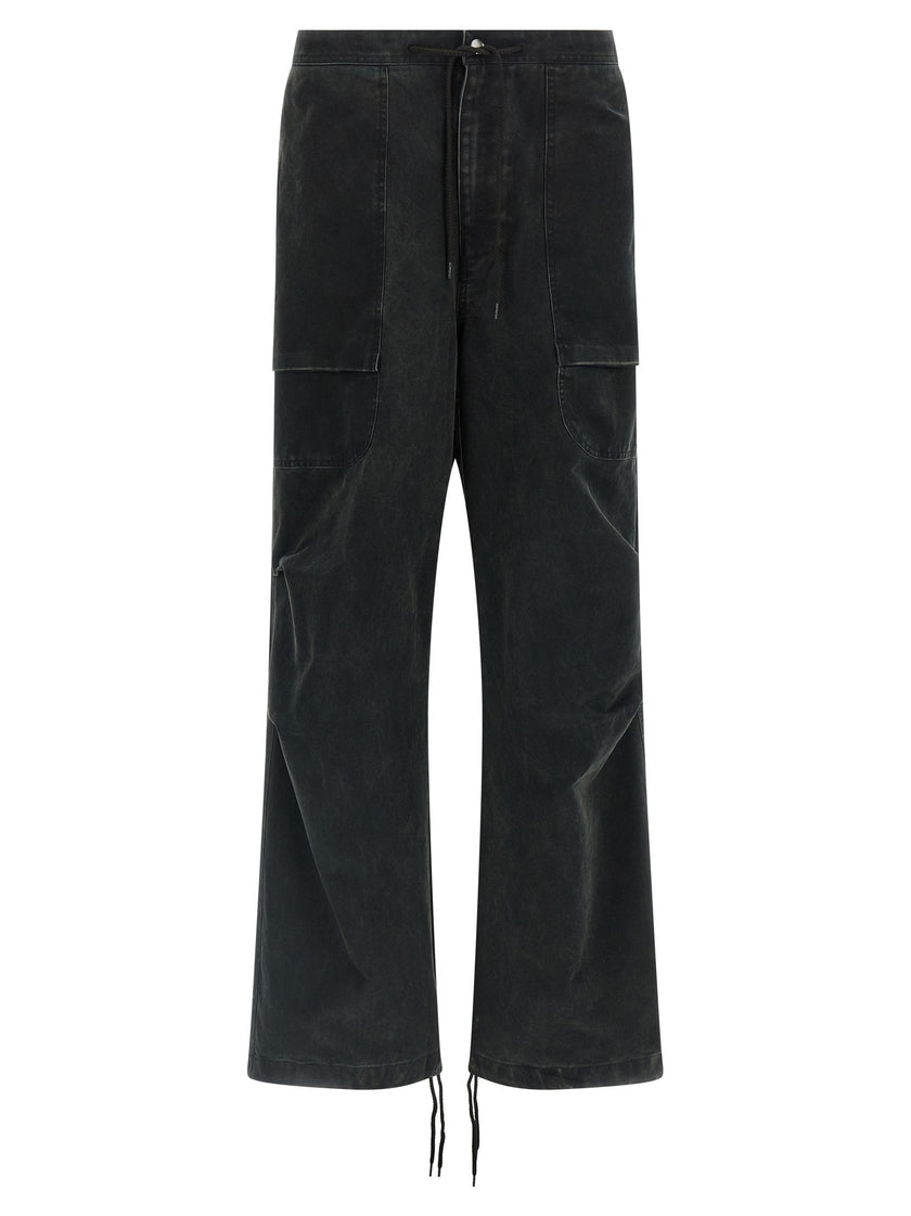 Entire Studios Schwarze Cargo-Hose aus Baumwolle