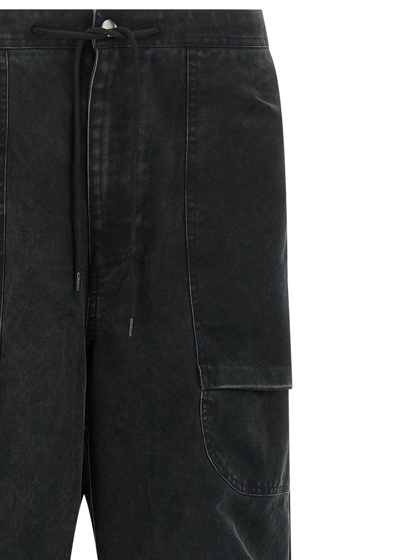 Entire Studios Schwarze Cargo-Hose aus Baumwolle