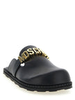 Moschino Schwarze Clogs aus Kalbsleder