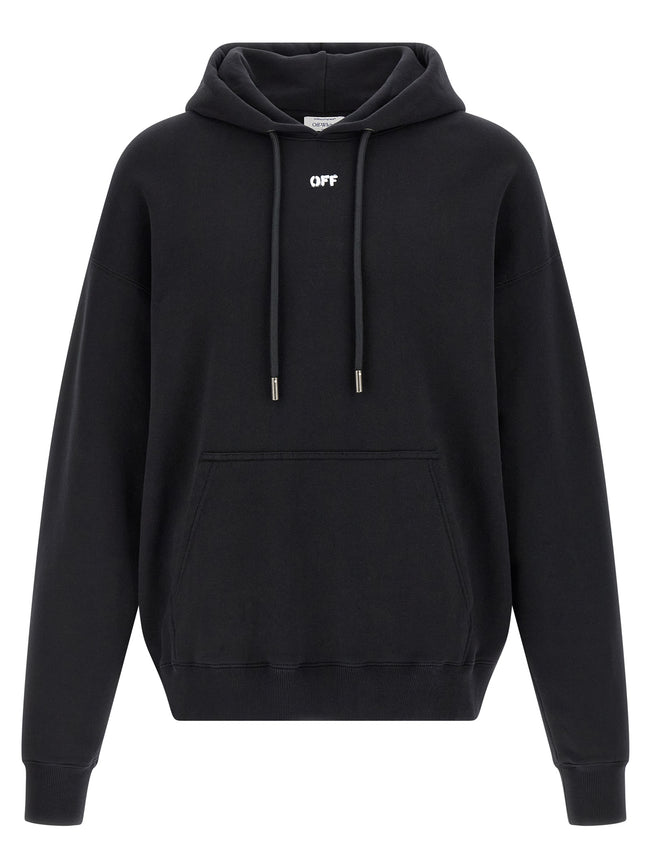 Off-White Schwarzer Baumwoll-Sweatshirt