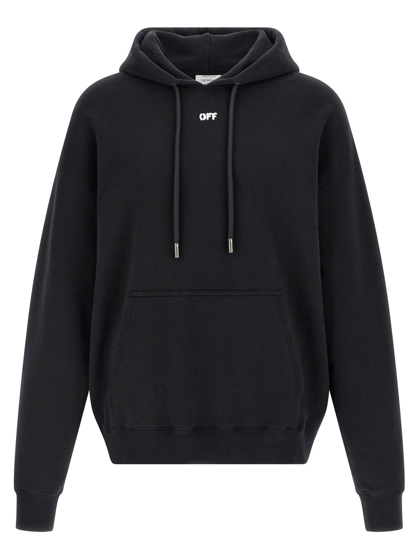 Off-White Schwarzer Baumwoll-Sweatshirt