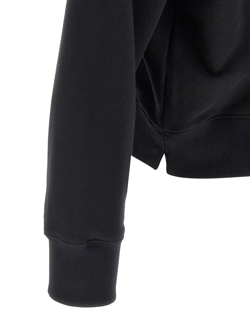 Off-White Schwarzer Baumwoll-Sweatshirt
