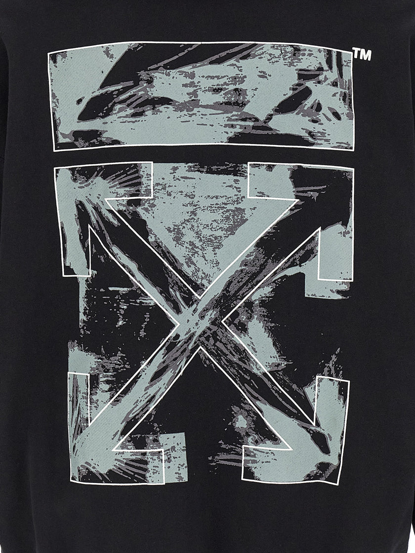 Off-White Schwarzer Baumwoll-Sweatshirt