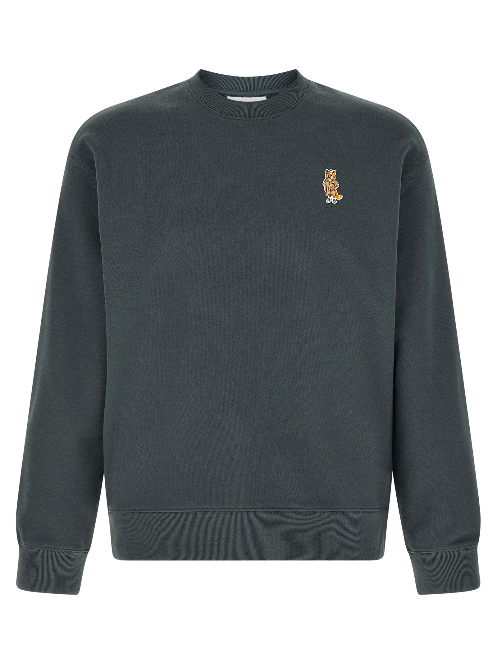 Maison Kitsuné Blauer Bio-Baumwoll-Sweatshirt