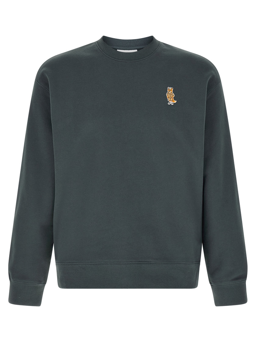 Maison Kitsuné Blauer Bio-Baumwoll-Sweatshirt