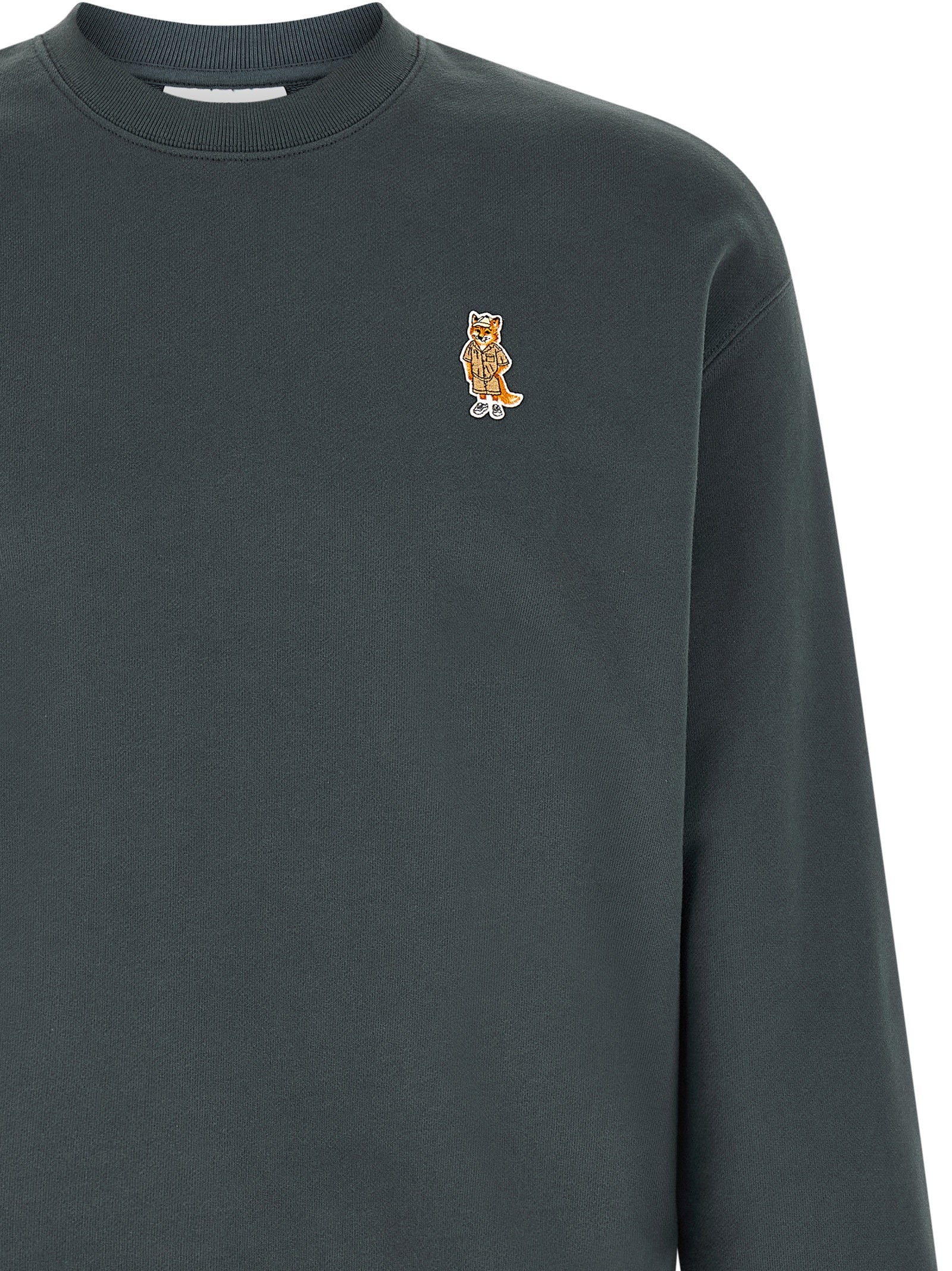 Maison Kitsuné Blauer Bio-Baumwoll-Sweatshirt