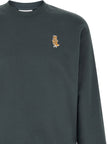 Maison Kitsuné Blauer Bio-Baumwoll-Sweatshirt