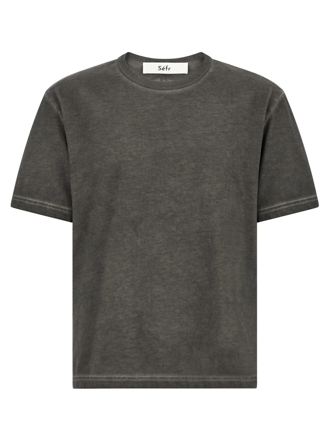 SÉFR Graues Baumwoll-T-Shirt
