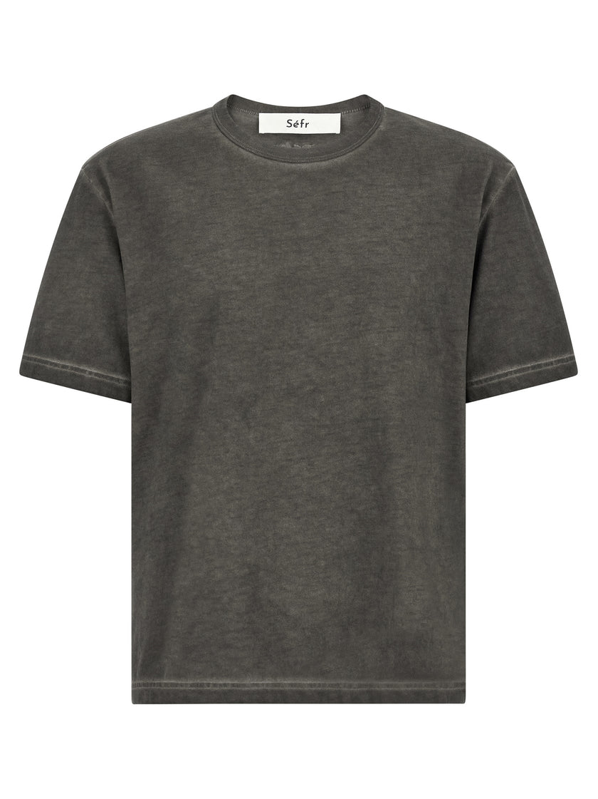 SÉFR Graues Baumwoll-T-Shirt
