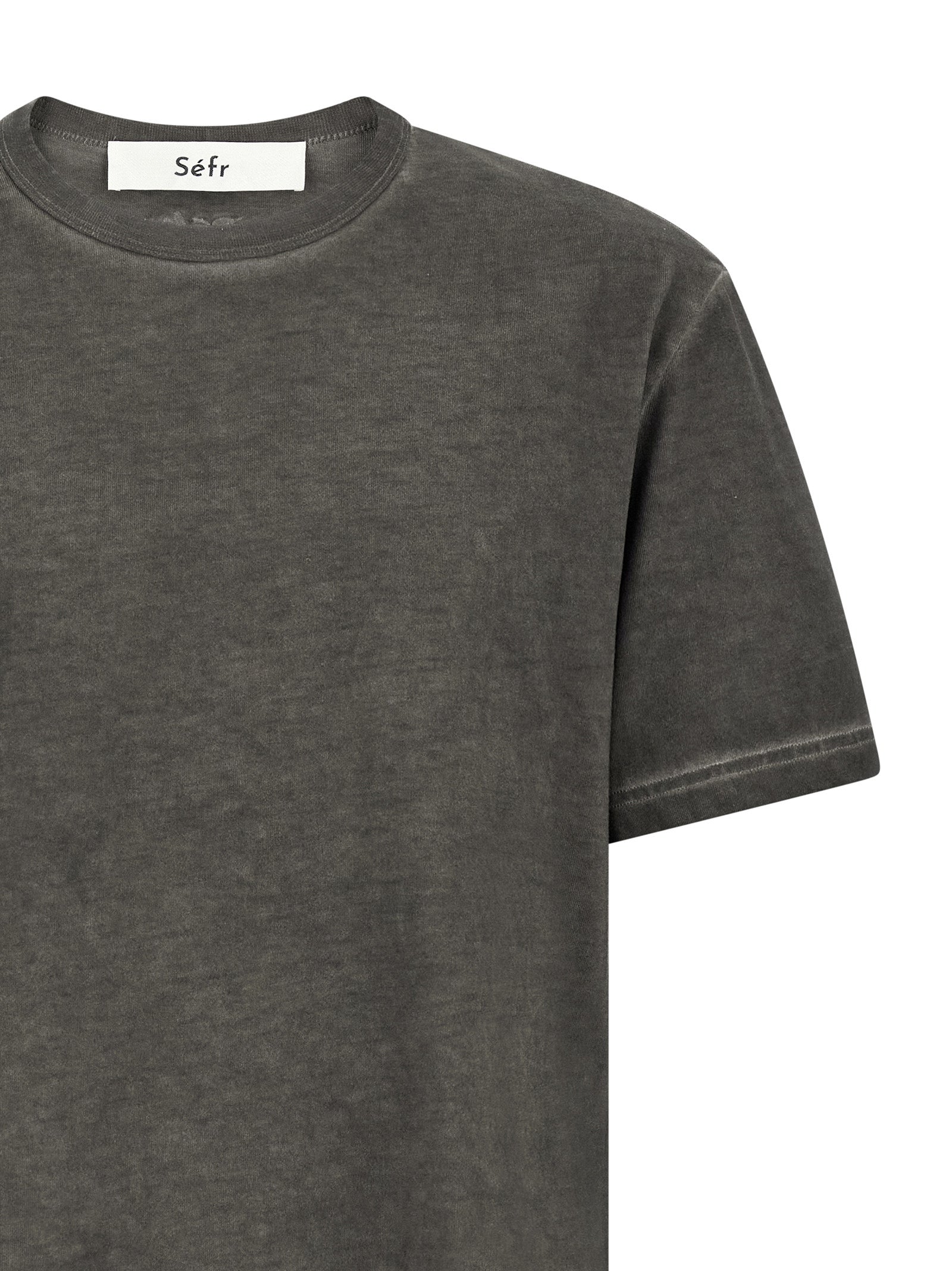 SÉFR Graues Baumwoll-T-Shirt