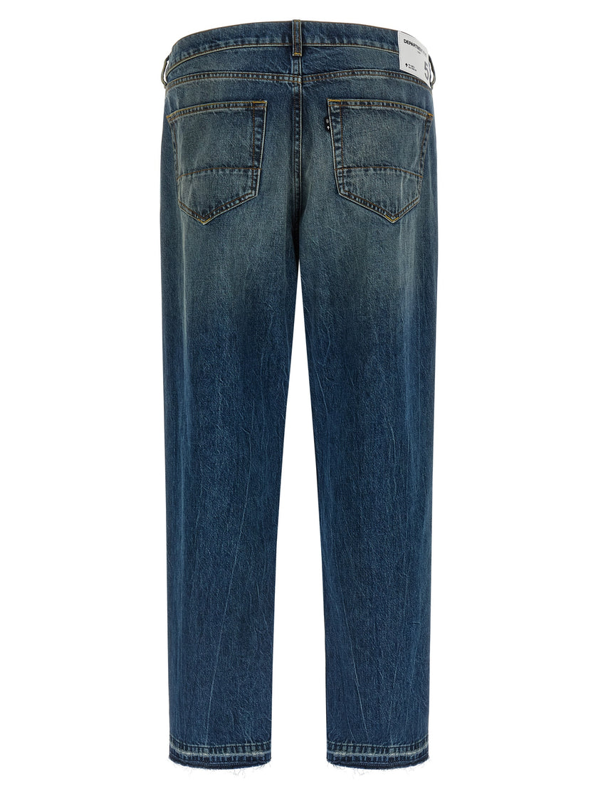 Department 5 Blaue Jeans aus Baumwolle im geraden Schnitt