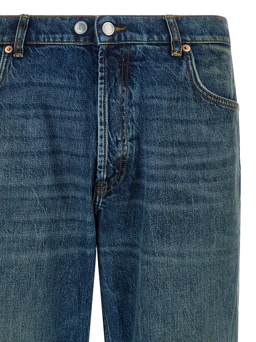 Department 5 Blaue Jeans aus Baumwolle im geraden Schnitt