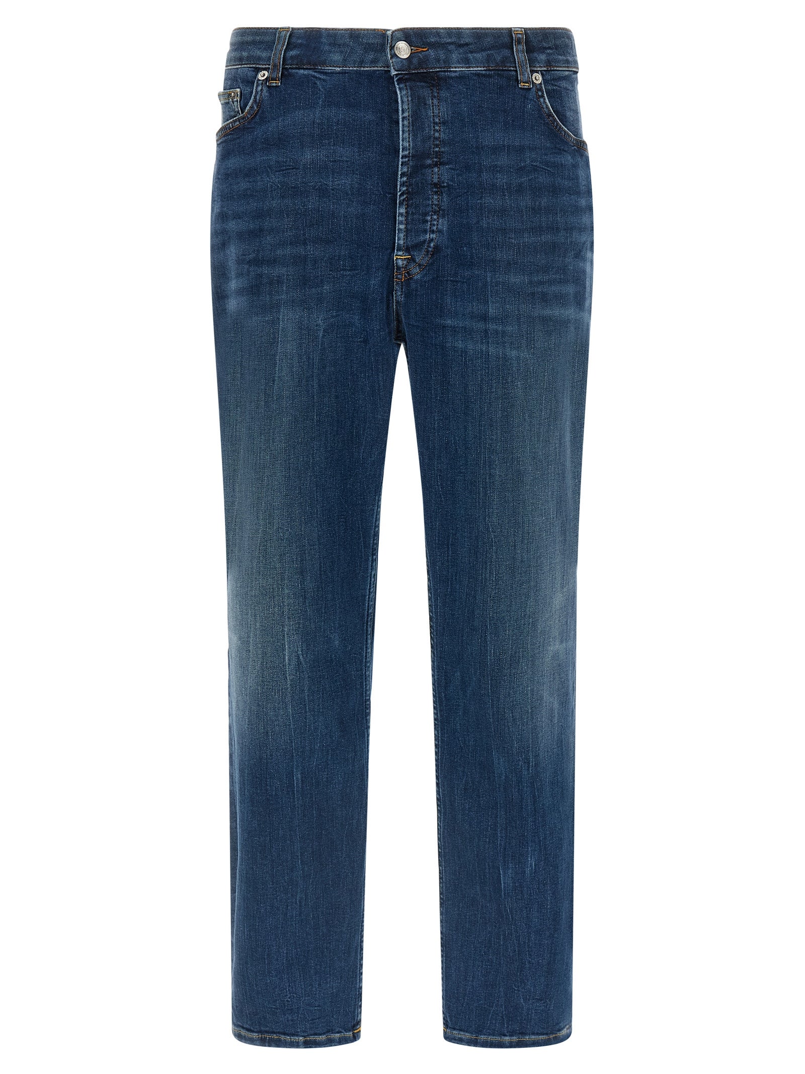 Department 5 Blaue Cropped Jeans aus Baumwolle
