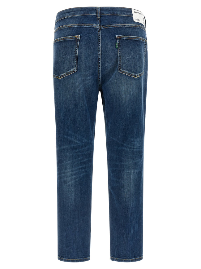 Department 5 Blaue Cropped Jeans aus Baumwolle