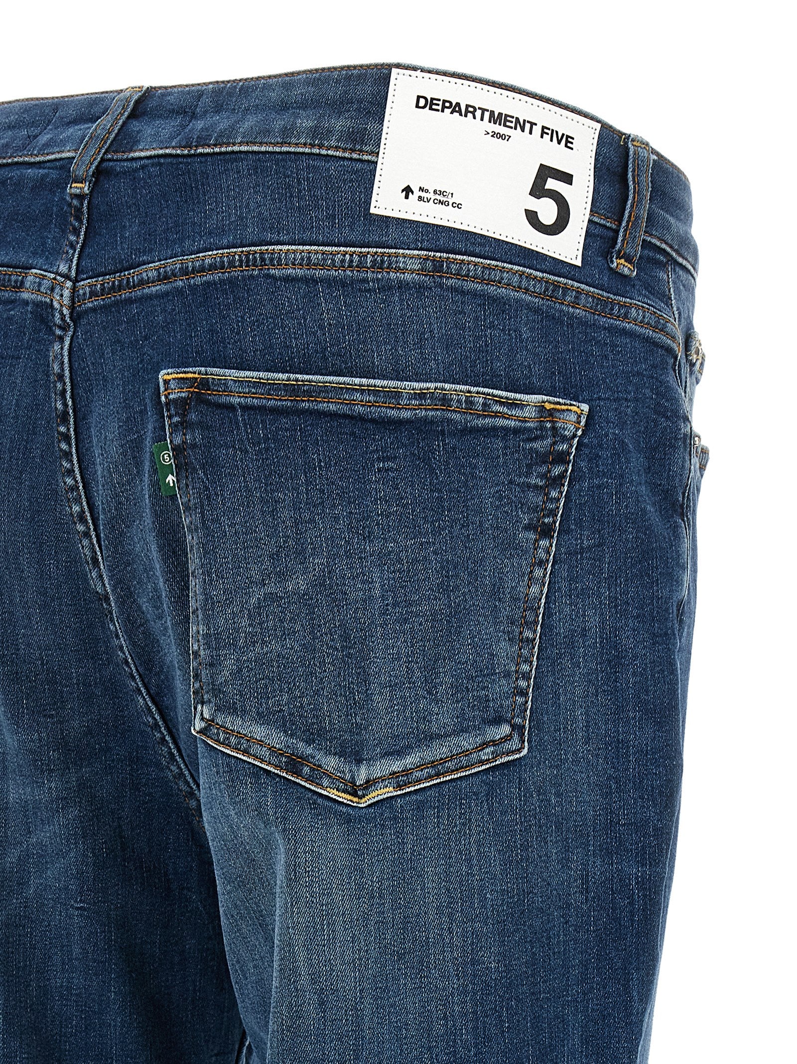 Department 5 Blaue Cropped Jeans aus Baumwolle