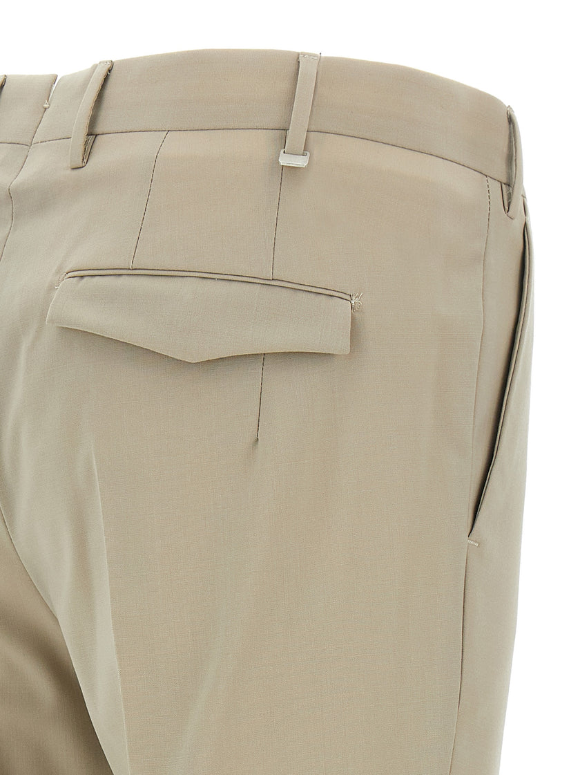 PT Torino Beige Virgin Wool Anzughose